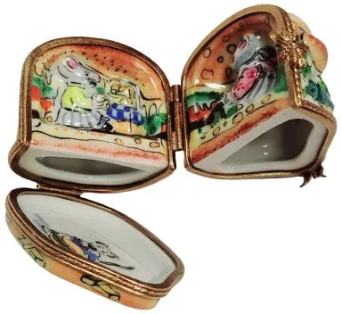 3 Hinged Mice House Eating Cheeseburger Rare