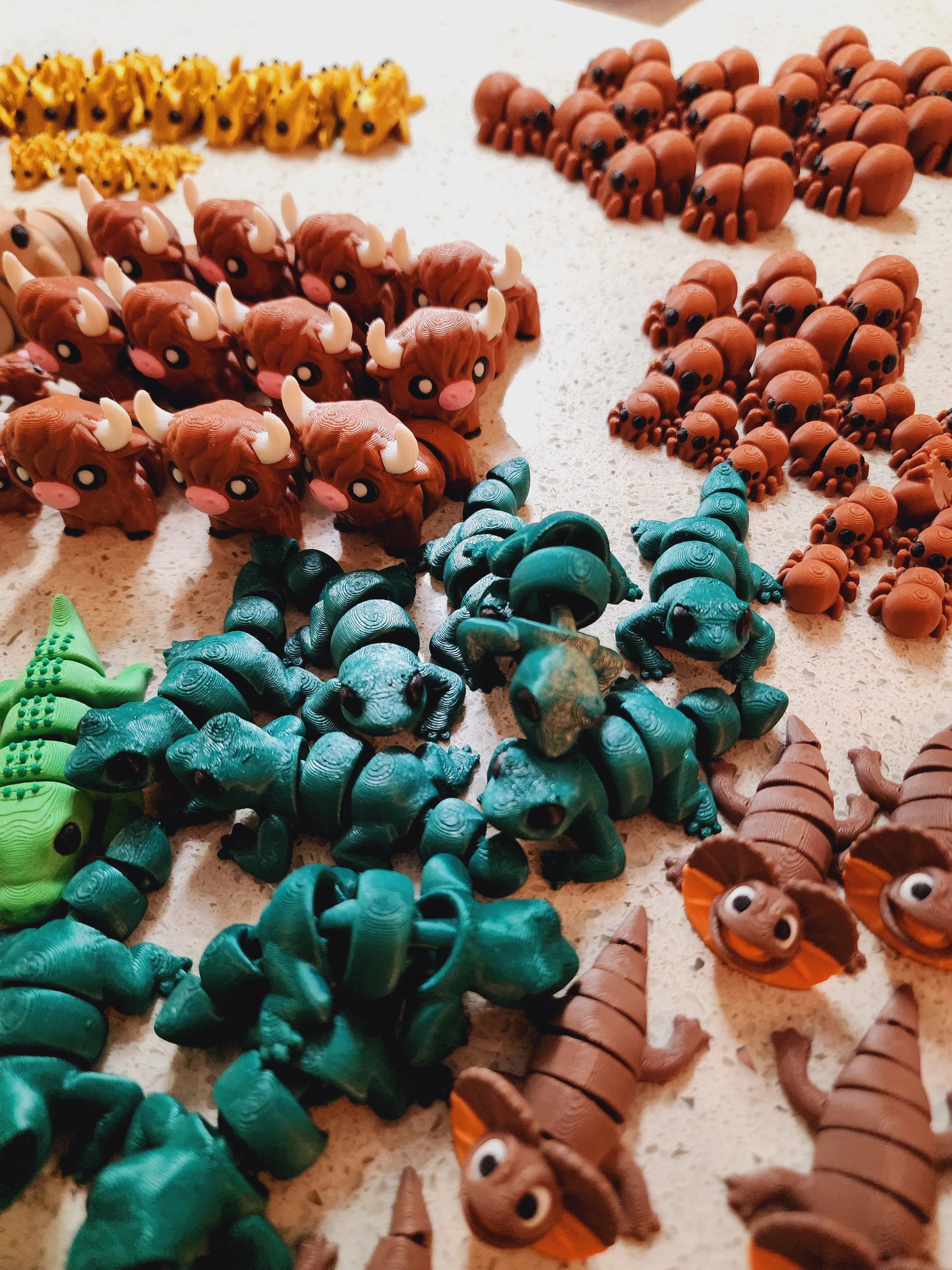 Articulated 3D Printed Fidget Toy - Animal Mini's