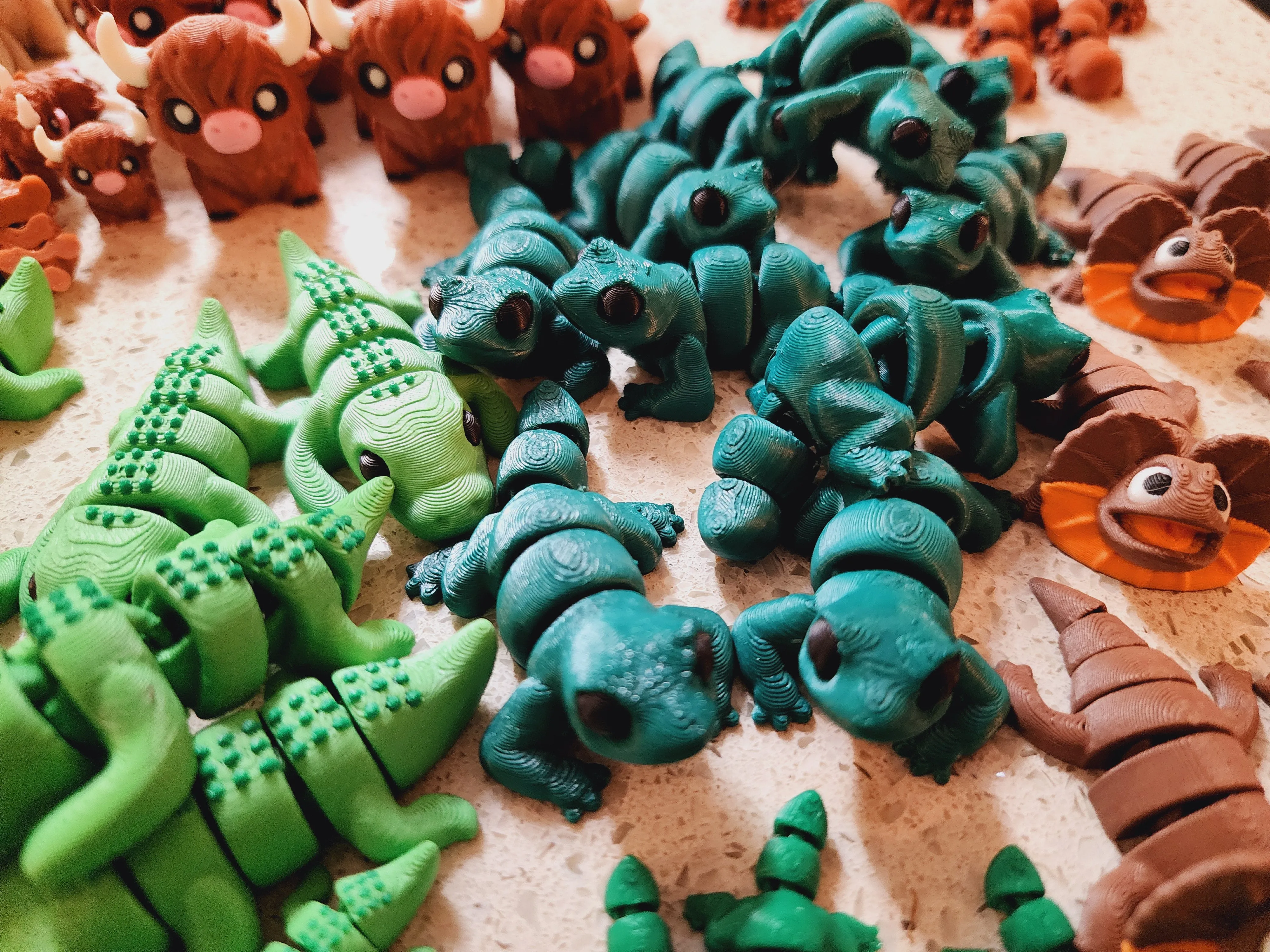 Articulated 3D Printed Fidget Toy - Animal Mini's