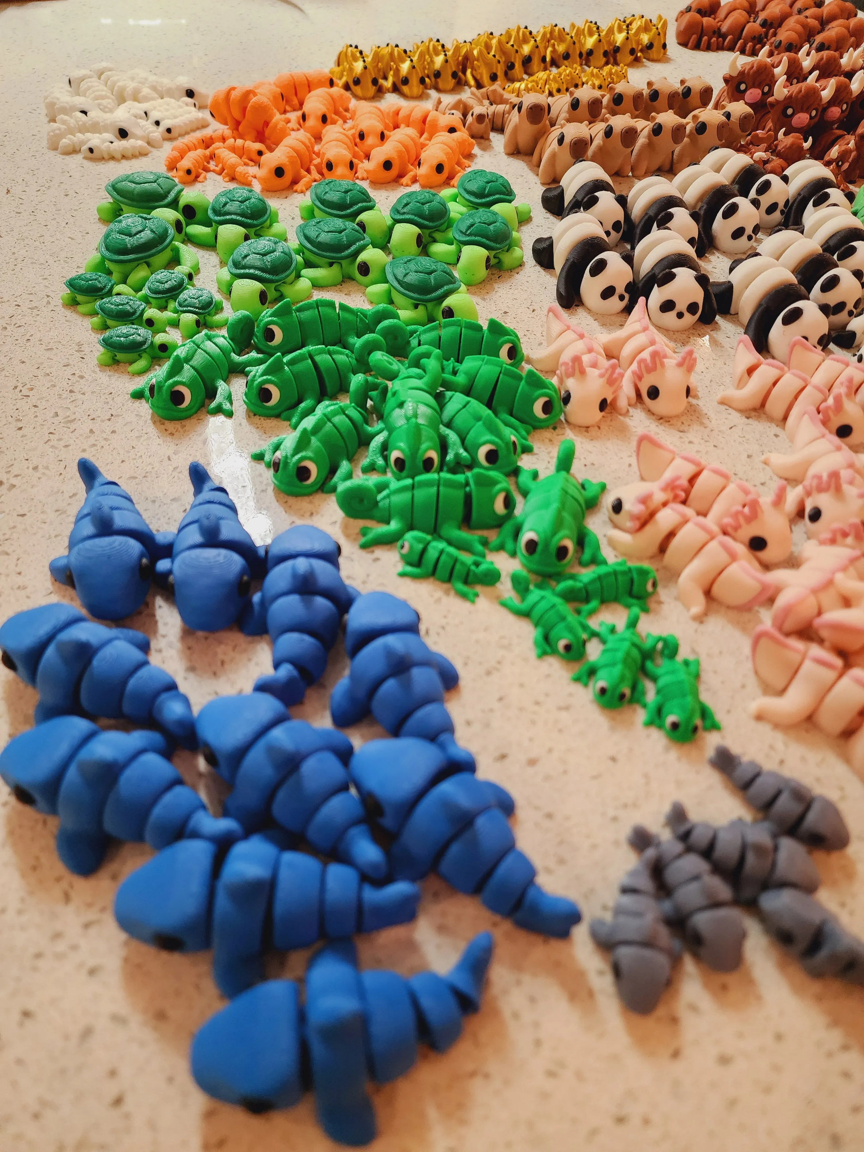 Articulated 3D Printed Fidget Toy - Animal Mini's