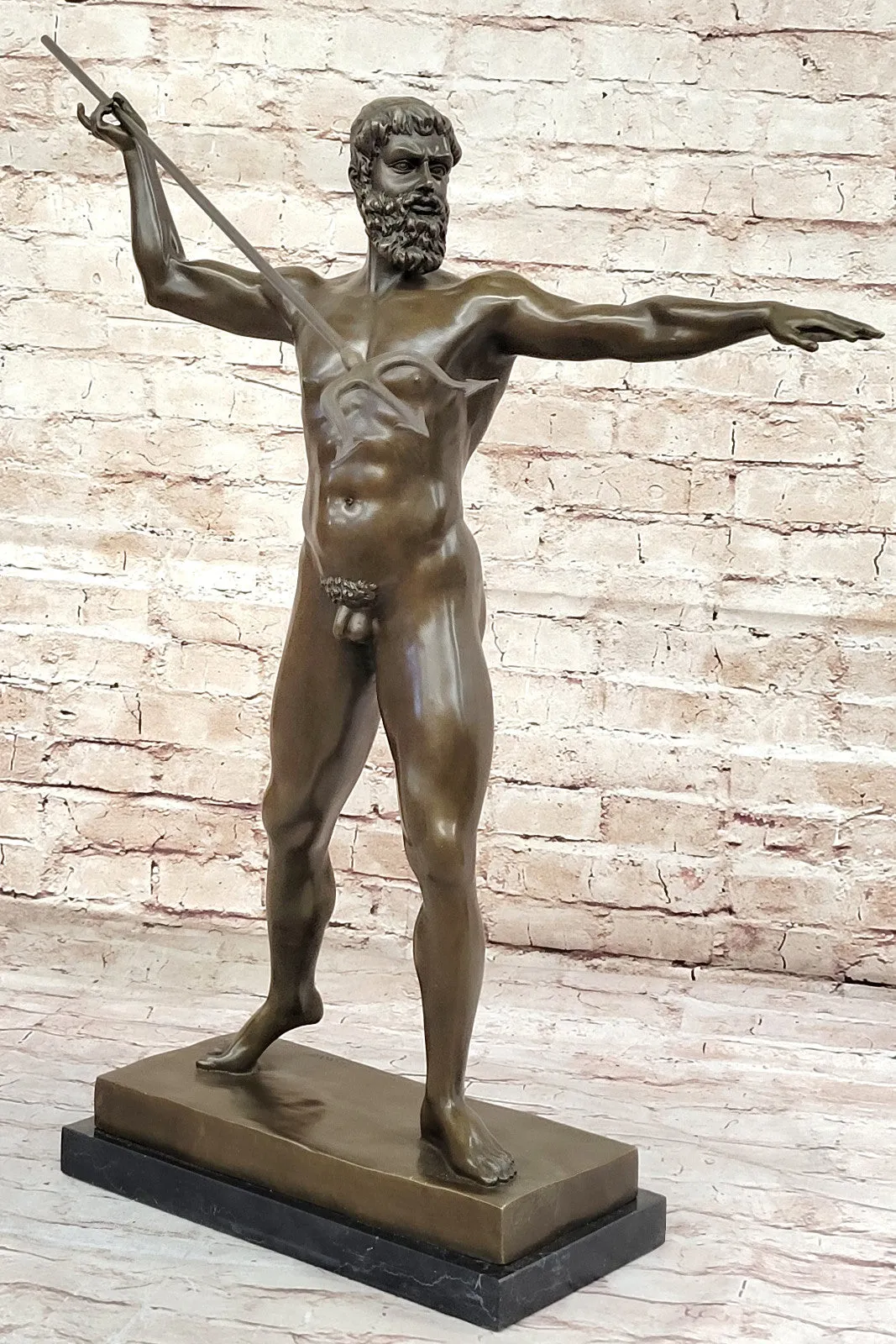 Collector`s Edition: Signed Cesaro Zeus - Greek God Bronze Figurine Figure