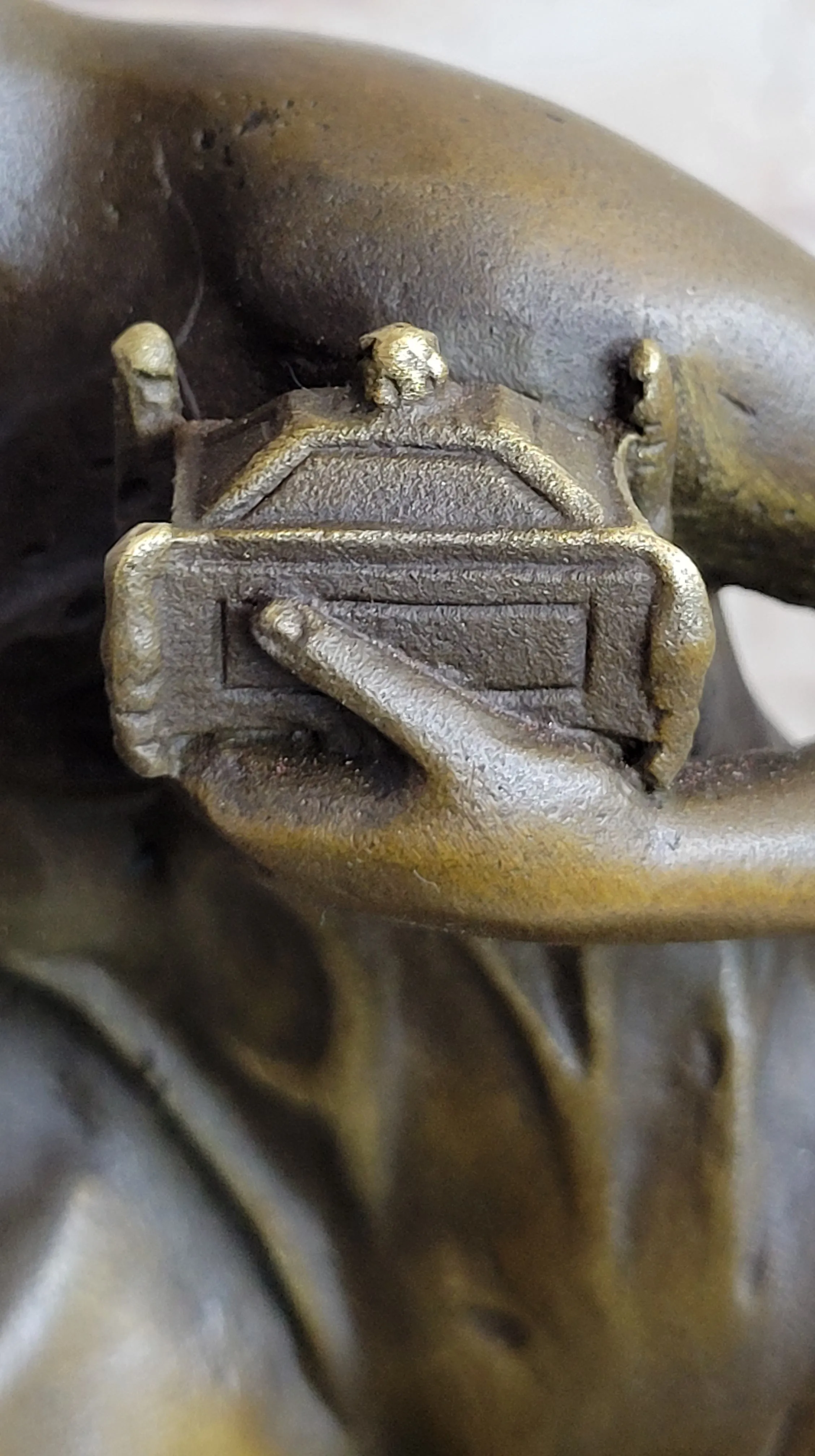 Hermes Flying Mercury and Pandora Bronze Sculpture Statue Figurine by Brousse