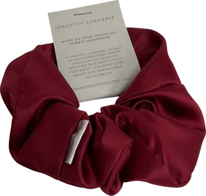 identity lingerie Upcycled Giant Scrunchie In Burgundy One Size