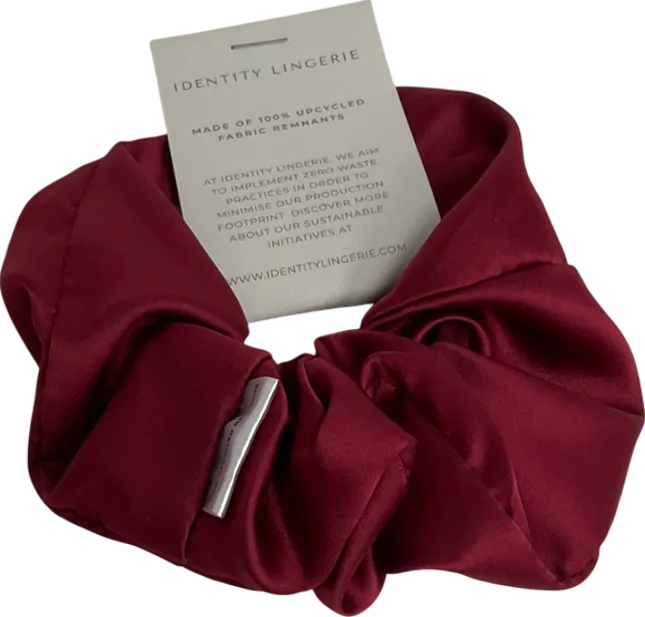identity lingerie Upcycled Giant Scrunchie In Burgundy One Size