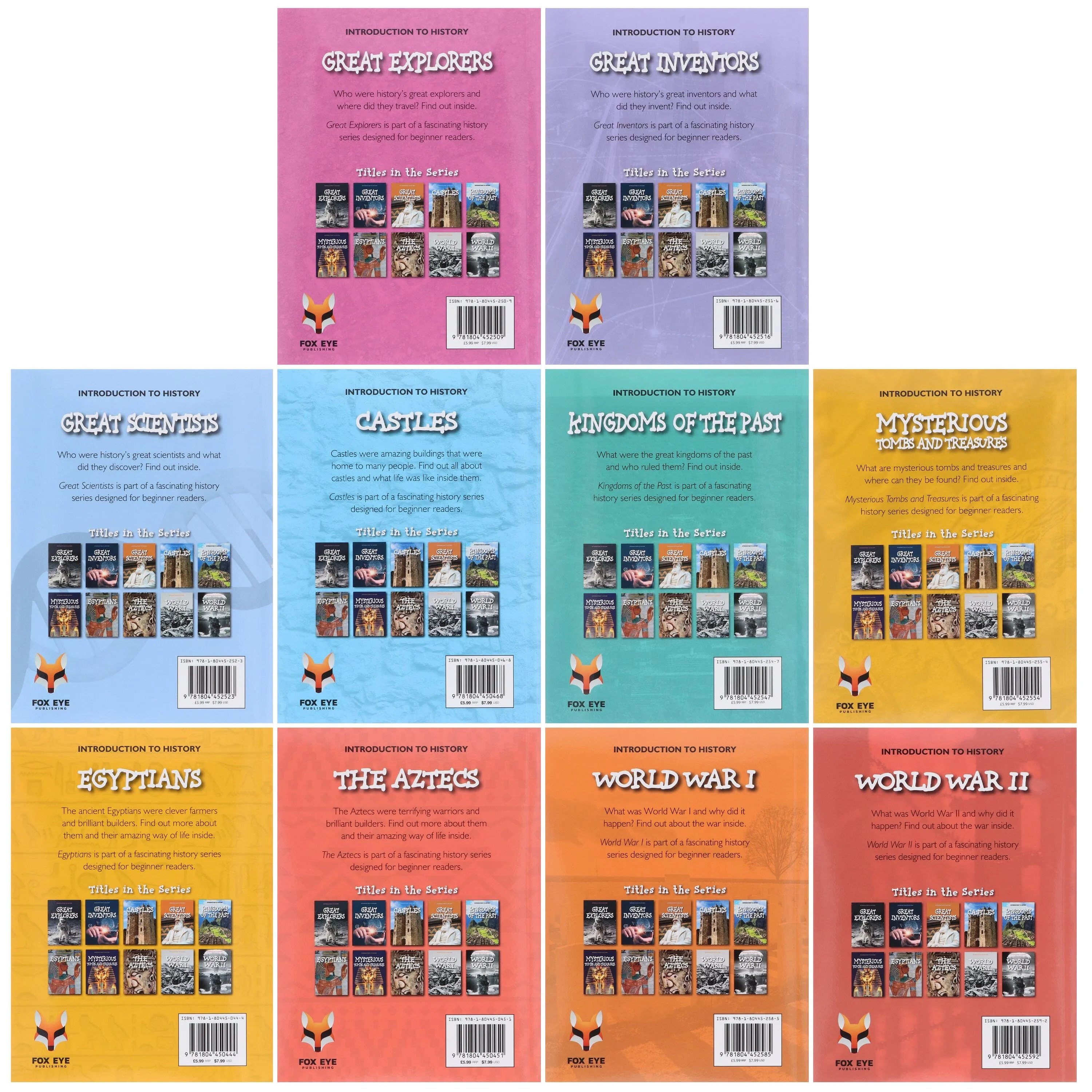 Introduction to History for Beginners Collection (Series 1 & 2): illustrated 20 Books Set - Ages 7  - Paperback