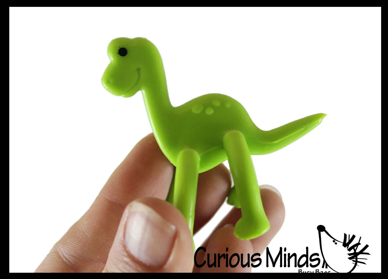 LAST CHANCE - LIMITED STOCK - SALE  - Tiny Dinosaur Bendable Fidget Toys - Cute Mini Dino Animal Figurines - Party Favors, Prizes, Egg Fillers