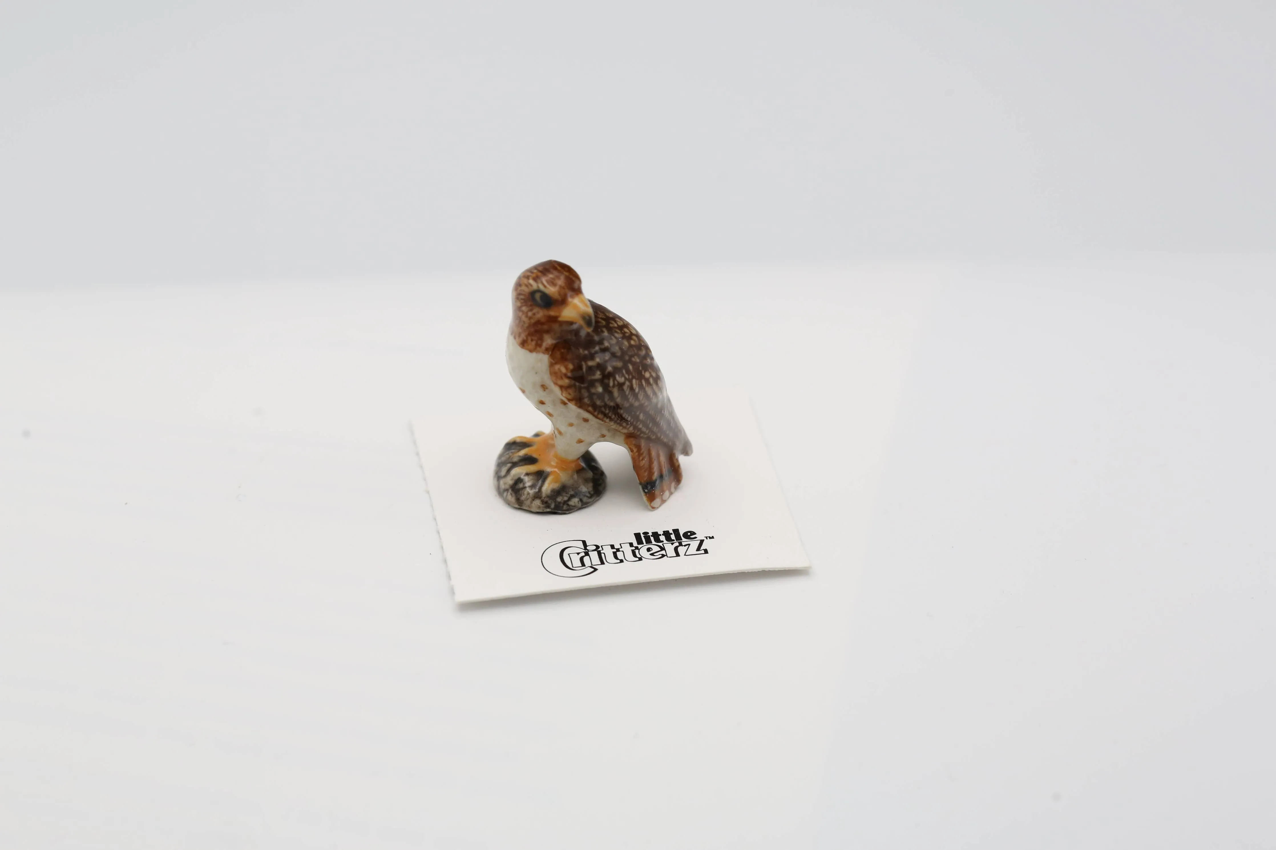 Little Critterz Miniature Porcelain - "Buteo" Red Tail Hawk