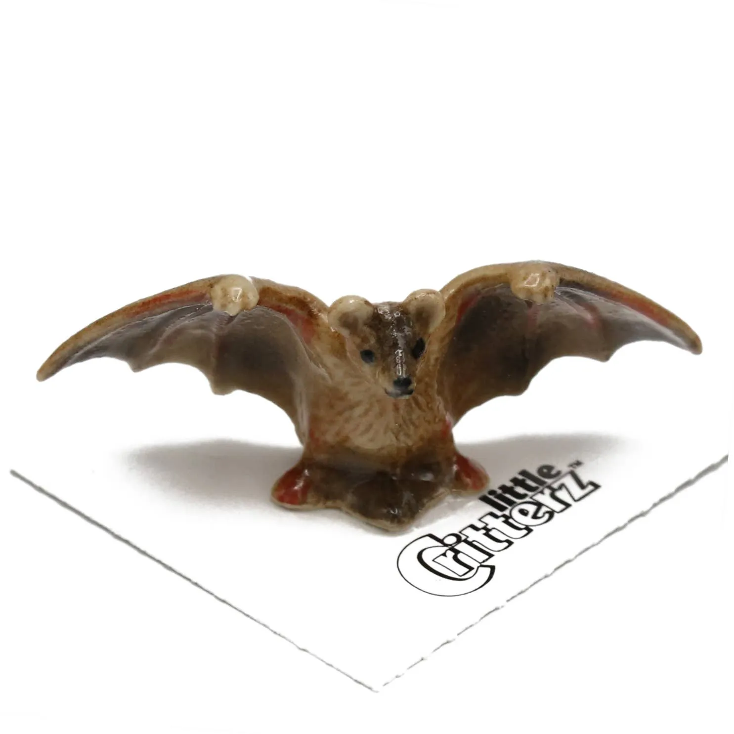 Little Critterz Porcelain Miniature - "Pulse" Brown Bat