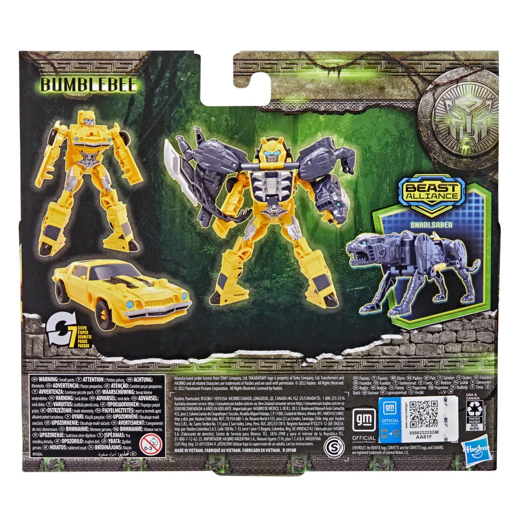 Transformers Rise Of The Beasts Beast Combiner 2-Pack Bumblebee & Snarlsaber